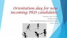 Orientation Day for New Incoming Doctoral Candidates